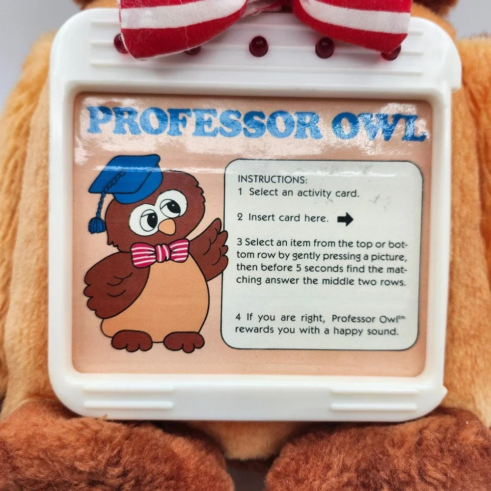 Dan Dee Love & Learn Professor Owl Vintage Interactive Educational Plush Toy